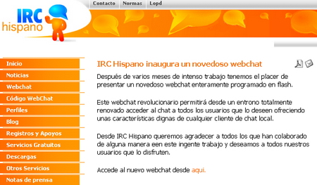 Chat en Flash de Xplota Soluciones