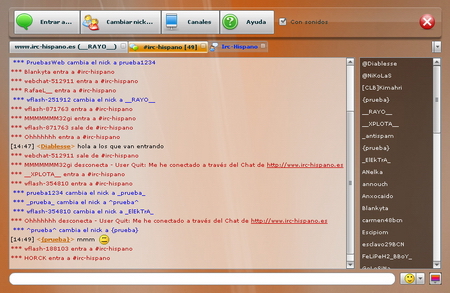 Chat en Flash de Xplota Soluciones