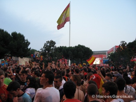 Final Eurocopa en la Plaza de Colón