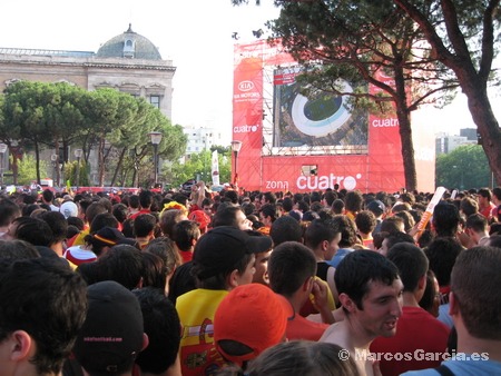 Final Eurocopa en la Plaza de Colón