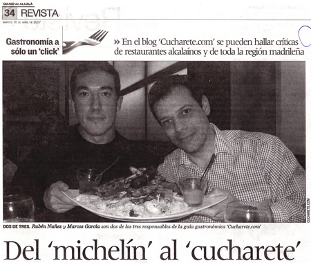 Cucharete.com en el Diario de Alcalá