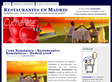 Restaurantes Románticos en Madrid - Cucharete.com